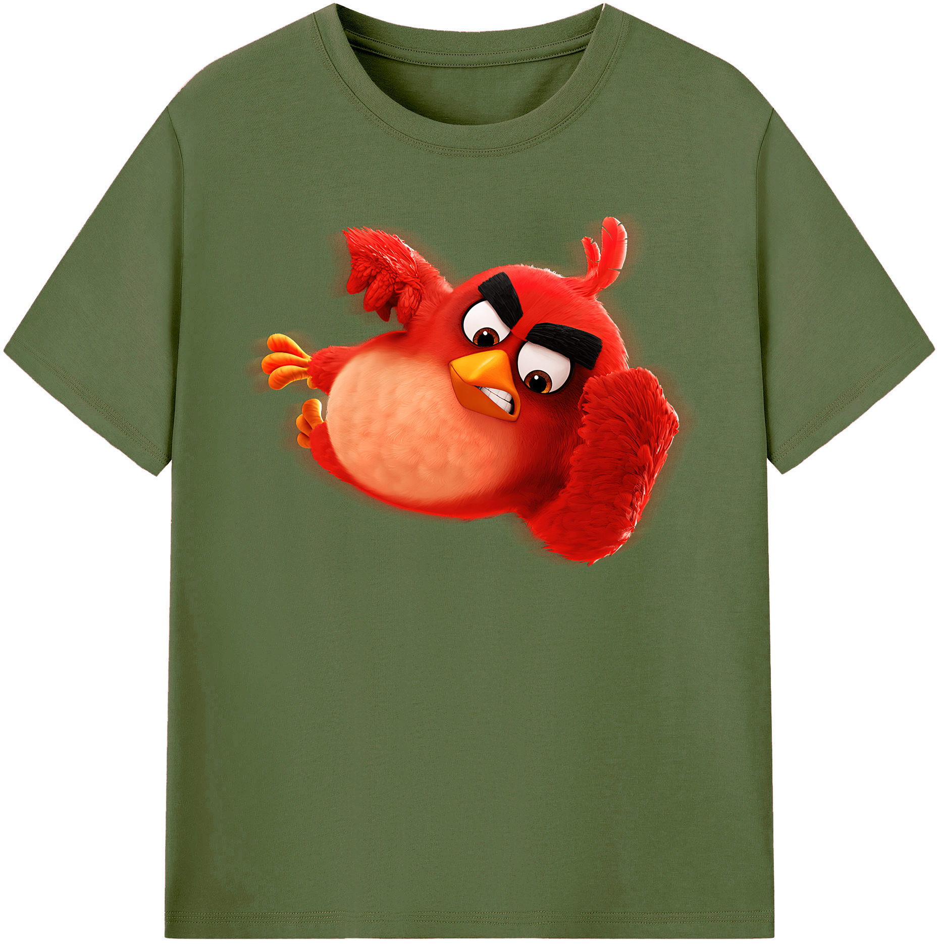 （画像用） Angry Birds アングリーバード 綿100％半袖Tシャツ（フロントプリント）